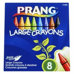 Best deal 💯 Prang Large Molded Crayon Set In Lift Lid Box, Assorted Color, Set Of 8 ✨