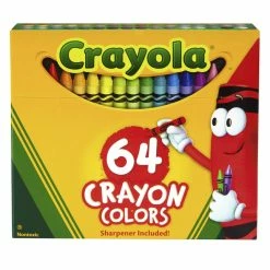 Coupon ⌛ Crayola Standard Size Crayons In Hinged Top Box And Sharpener, Set Of 64 👏