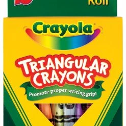 Best Pirce 👏 Crayola Anti-Roll Triangular Crayon, Assorted Colors, Set Of 16 🔔