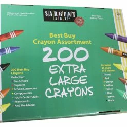 Best deal 😀 Sargent Art Jumbo Crayons Set, Assorted Color, Set Of 200 ⭐