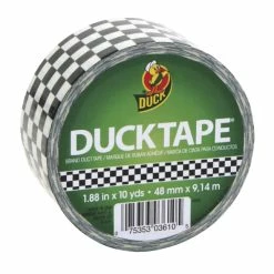 Cheap 🔥 Duck Brand Duck Tape Printed Duct Tape, 1.88 In X 10 Yd, Black And White Checker Design ⌛