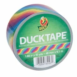Cheap 👏 Duck Brand Duck Tape Printed Duct Tape, 1.88 In X 10 Yd, Rainbow ⭐