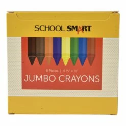 Best deal 🔔 School Smart Jumbo Crayons, Assorted Colors, Set Of 8 🔔