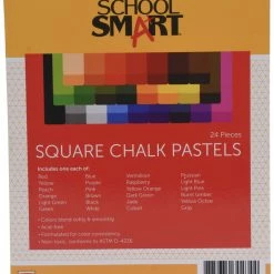 Best Pirce 💯 School Smart Square Chalk Pastels, Assorted Colors, Set Of 24 👏