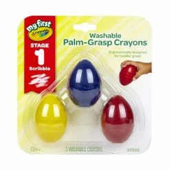 Best Pirce 🎉 Crayola Washable Palm Grasp Crayons, Assorted Colors, Set Of 3 ✨