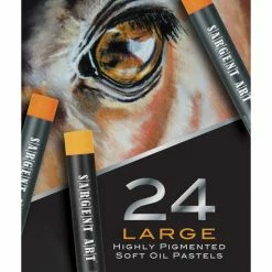 Flash Sale ✨ Sargent Art Non-Toxic Large Oil Pastel, 2-23/32 X 7/16 In, Assorted Color, Set Of 24 💯