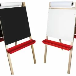 Hot Sale 🥰 Crestline Adjustable Paper Roll Easel, 24 X 24 X 48 Inches, Black Chalk/Dry Erase 🎉
