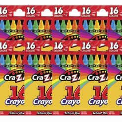 Best deal ❤️ Cra-Z-Art Standard Crayons, Assorted Colors, 16-Count, Pack Of 12 🥰