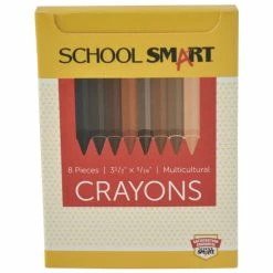 Coupon 😍 School Smart Multicultural Crayons, Assorted Colors, Set Of 8 👍