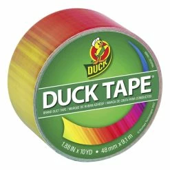 Hot Sale ๐ Duck Brand Tape Printed Duct Tape, 1-7/8 Inches X 10 Yards, Ombre Rainbow ๐